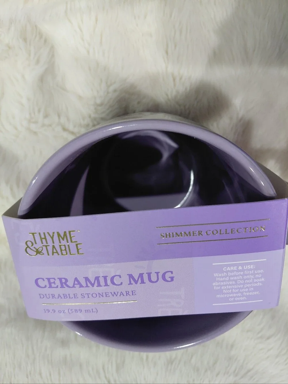 NWT Très Chic Iridescent Purple Mug